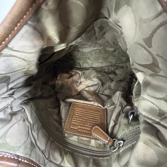 Vintage Y2K Coach Soho 9480 Leather Crossbody Buckle Purse Bag Tan Brown Wallet - Picture 8 of 10